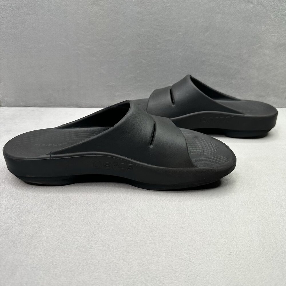 OOFOS OOahh Womens Size 10 Sandals Black Recovery Lightweight Comfort Slides - Picture 5 of 8